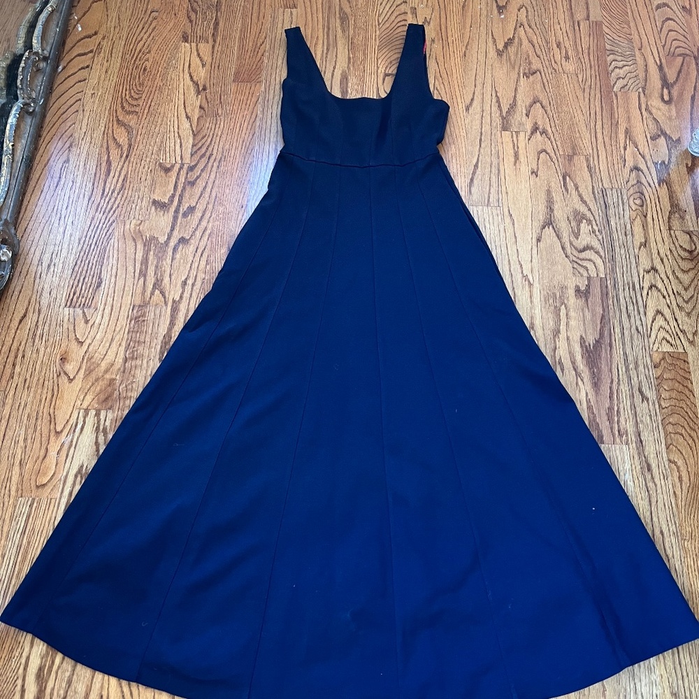 Boden Navy Jersey A-line Midi tank Dress with pockets